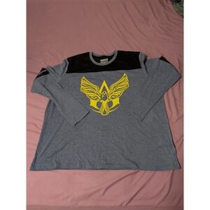 Assassins Creed IV Black Flag Men's Long Sleeve Blue/Black Logo Shirt 3X